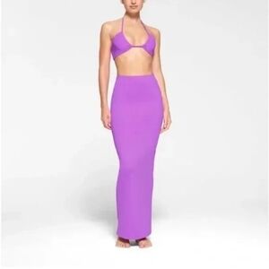 Skims Recycled Swim Cut Out Long Tube Skirt